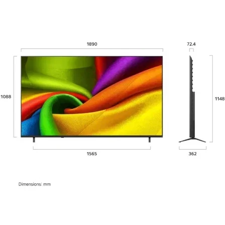 LG 85NU850B6LA NanoCell Smart TV 85 pulgadas 4K Ultra HD Negro